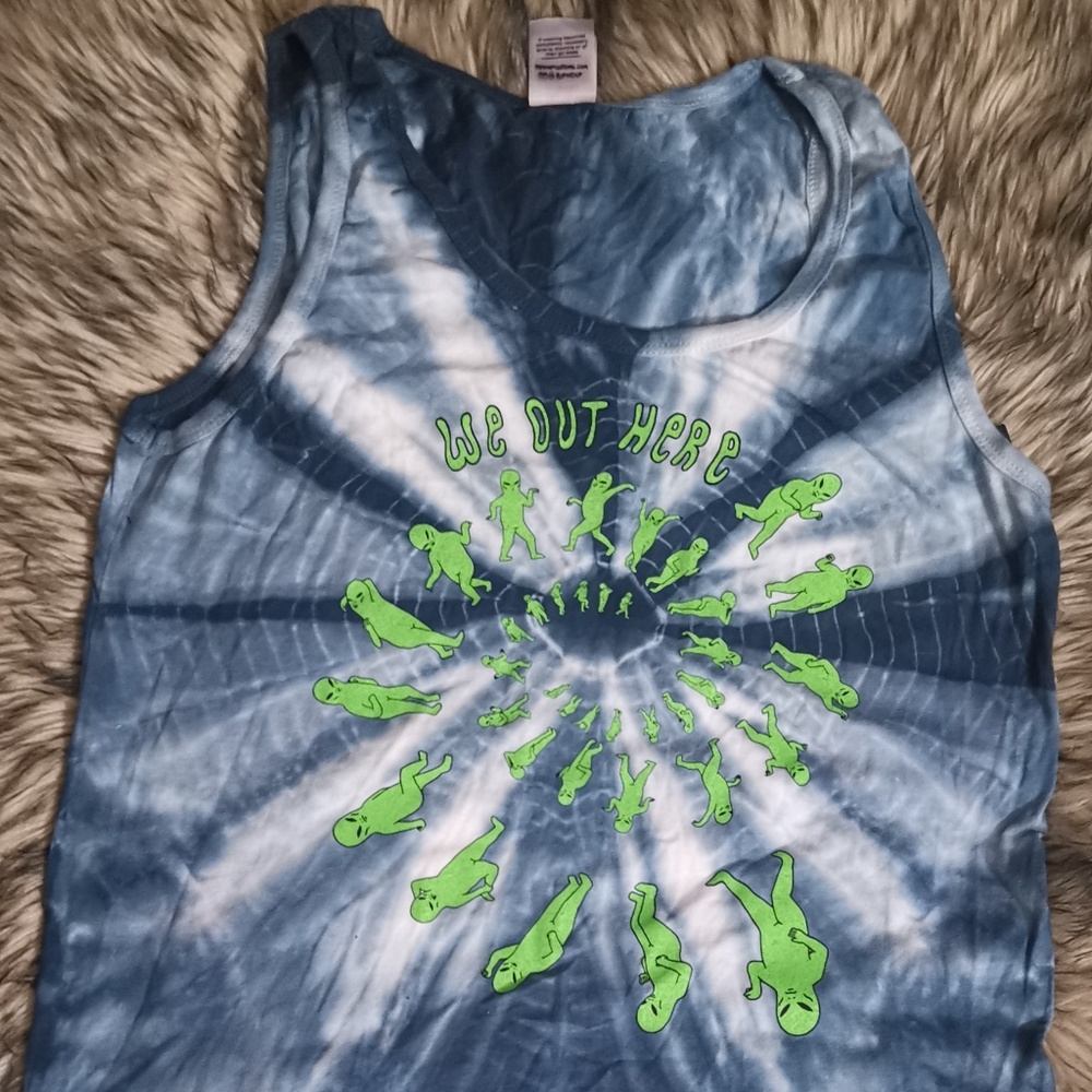 NEW RIPNDIP Men's Blue We Out Here Alien Dance